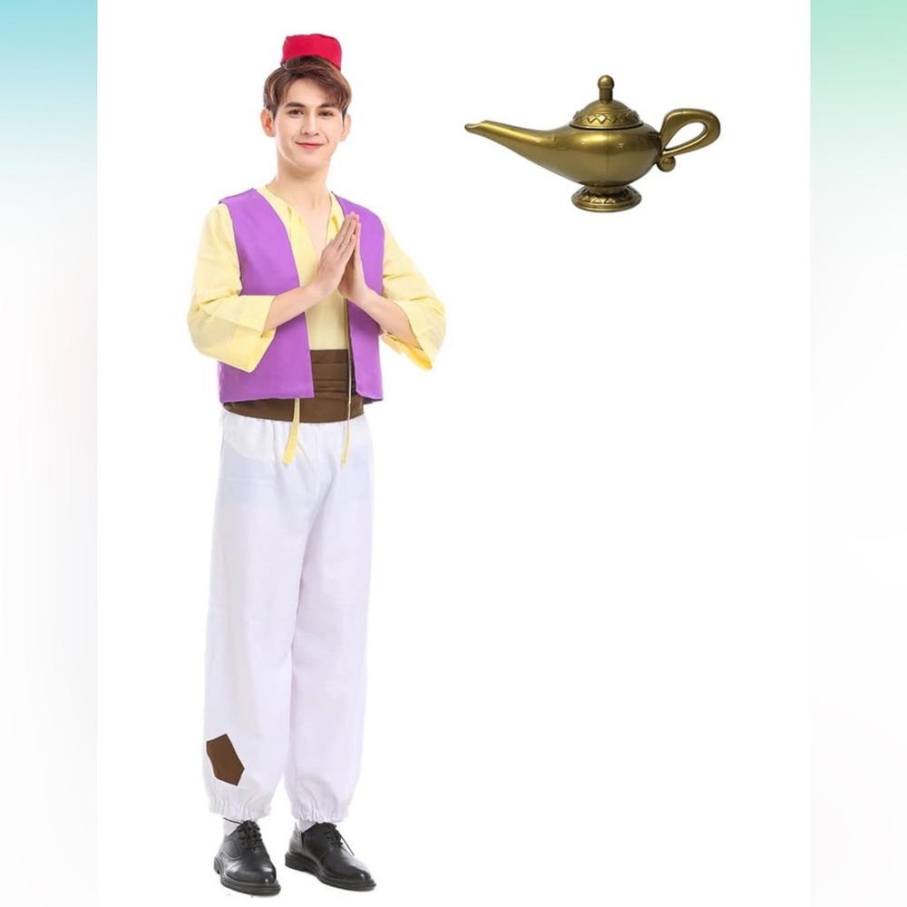 Aladdin Costume Men's Arabian Prince Street Costume SIZE MEDIUM